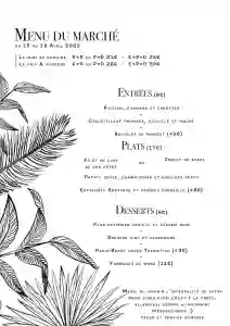 La Carte - Le Transition - Restaurant Bistronomique Nantes - restaurant Traditionnel NANTES