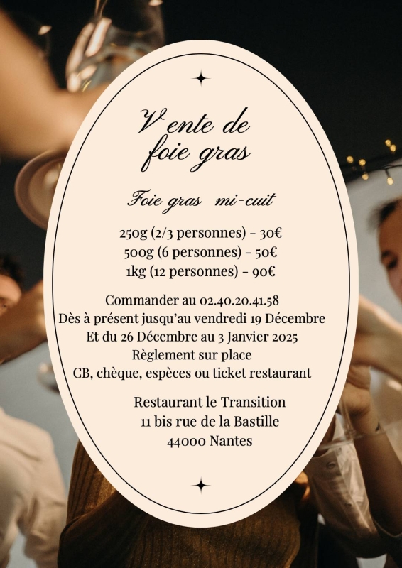 Carte des fetes - Le Transition - Restaurant Bistronomique Nantes - Restaurant Bistronomique Nantes