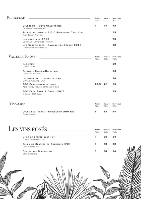 La Carte - Le Transition - Restaurant Bistronomique Nantes - top restaurant NANTES